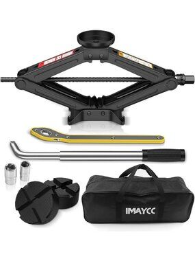 Portable 2.5 Ton Scissor Car Jack Kit, Universal Tire Changing Tool for SUV